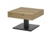 Couchtisch >ASHTON< aufklappbar, Eiche furniert / schwarz - 70x45x70 (BxHxT)