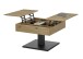 Couchtisch >ASHTON< aufklappbar, Eiche furniert / schwarz - 70x45x70 (BxHxT)