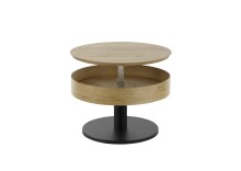 Couchtisch >TANGER< mit Lift und Stauraum, in Asteiche furniert - 47/65x78cm (HxD)