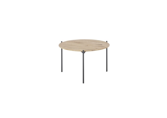 Couchtisch >ASSUAN< in Eiche, Massivholz / Metall - 33x55cm (HxD)