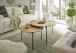 Couchtisch >ASSUAN< in Eiche, Massivholz / Metall - 33x55cm (HxD)