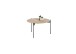 Couchtisch >ASSUAN< in Eiche, Massivholz / Metall - 33x55cm (HxD)