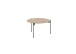 Couchtisch >ASSUAN< in Eiche, Massivholz / Metall - 33x55cm (HxD)