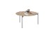 Couchtisch >ASSUAN< in eichenfarben, Massivholz/ Metall - 38x74cm (HxD)