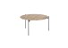 Couchtisch >ASSUAN< in eichenfarben, Massivholz/ Metall - 38x74cm (HxD)