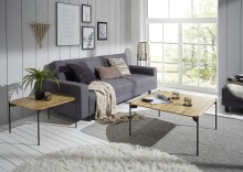 Couchtisch >ALTO< in Eiche, massivholz / Metall -...