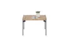Couchtisch >ALTO< in Eiche, massivholz / Metall - 60x38x60cm (BxHxT)