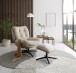Satztisch >UBEDA< (2er-Set) in Eiche furniert - 50x50x50cm & 45x42x45cm (BxHxT)