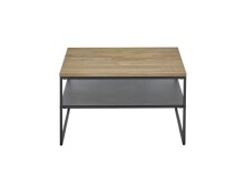 Couchtisch >MINERAL< in Eiche, Massivholz / Metall - 70x40x70cm (BxHxT)