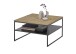 Couchtisch >MINERAL< in Eiche, Massivholz / Metall - 70x40x70cm (BxHxT)