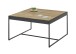 Couchtisch >LARKANA< in Eiche furnier, Holzwerkstoff / Metall - 83x45x83 (BxHxT)