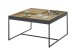 Couchtisch >LARKANA< in Eiche furnier, Holzwerkstoff / Metall - 83x45x83 (BxHxT)
