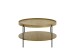 Couchtisch >ARENAL< in Eiche furnier, Holzwerkstoff / Metall - 45x80cm (HxD)