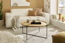 Couchtisch >TREVISO< in Eiche, Massivholz / Metall...