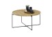 Couchtisch >TREVISO< in Eiche, Massivholz / Metall - 40x80cm (HxD)