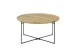 Couchtisch >TREVISO< in Eiche, Massivholz / Metall - 40x80cm (HxD)