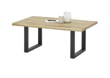 Couchtisch >HAVANNA< in Eiche, Massivholz / Metall - 110x45x70cm (BxHxT)