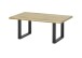 Couchtisch >HAVANNA< in Eiche, Massivholz / Metall - 110x45x70cm (BxHxT)