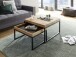 Satztisch >LUBAO< (2er Set) in Asteiche massiv - 65x38x65cm + 57x30x45 cm (B/H/T)