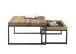 Satztisch >LUBAO< (2er Set) in Asteiche massiv - 65x38x65cm + 57x30x45 cm (B/H/T)