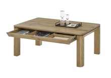 Couchtisch >ZWOLLE< mit Stauraum Schublade, in Eiche furniert - 110x45x70 (BxHxT)