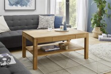Couchtisch >SALEM< mit Schublade, Kernbuche, Massivholz - 115x54x70cm (BxHxT)