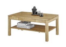 Couchtisch >SALEM< mit Schublade, Asteiche, Massivholz - 115x54x70cm (BxHxT)