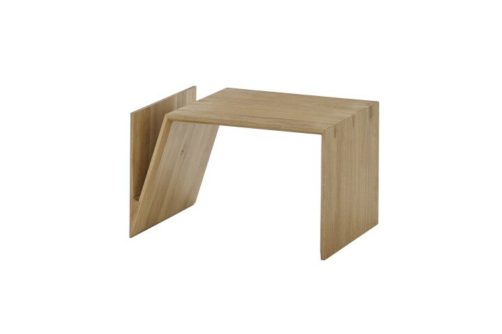 Beistelltisch >MOJAVE< in Eiche, Massivholz - 60x35x40cm (BxHxT)