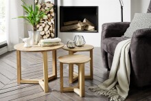 Satztisch >FAYE< (3er-Set) in Asteiche -...