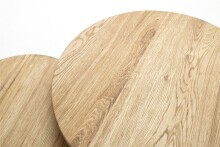 Satztisch >GENNY< (2er-Set) in Eiche, Asteiche massiv, geölt - B50/H45 & B40/H40 cm