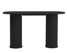 Konsolentisch >NOLA< in Eiche schwarz, MDF furniert - 130x75x40cm (BxHxT)