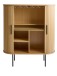 Barschrank >NOLA< in Eiche, MDF furniert - 130x75x40cm (BxHxT)