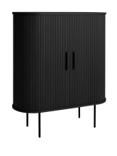 Barschrank >NOLA< in Eiche schwarz, MDF furniert -...