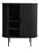 Barschrank >NOLA< in Eiche schwarz, MDF furniert - 130x75x40cm (BxHxT)