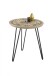 Beistelltisch >NEVIS< in Kompass-Motiv, Mango Massivholz - 46x51x46cm (BxHxT)