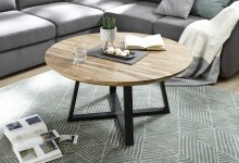 Couchtisch >SAFAGA< in Akazie natur, Massivholz  -...