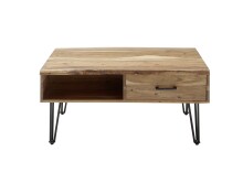 Couchtisch >MUSTIQUE< in holzfarben, Akazie natur massiv - 110x50x72cm (BxHxT)
