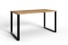 Schreibtisch >TEXEL< in PLANKENEICHE Dekor / Graphit - 140x75x70cm (BxHxT)