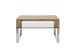 Couchtisch >HILARY< Glasablage, Eiche, Massivholz - 70x39x70cm (BxHxT)