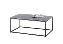 Couchtisch >VARNA< in anthrazit, Glas-Keramik / Metall - 100x40x60cm (BxHxT)