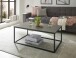 Couchtisch >VARNA< in anthrazit, Glas-Keramik / Metall - 100x40x60cm (BxHxT)