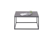 Couchtisch >VARNA< in anthrazit, Glas-Keramik/ Metall - 75x40x75cm (BxHxT)