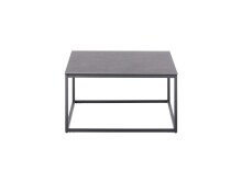 Couchtisch >VARNA< in anthrazit, Glas-Keramik/ Metall - 75x40x75cm (BxHxT)