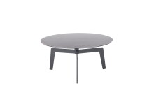 Couchtisch >BUENA VISTA< in grau, Glas-Keramik / Metall - 38x80cm (HxD)