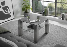 Couchtisch >PUNO< in anthrazit, Glas-Keramik /...