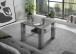 Couchtisch >PUNO< in anthrazit, Glas-Keramik / Edelstahl - 60x43x60cm (BxHxT)