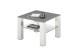 Couchtisch >PUNO< in anthrazit, Glas-Keramik / Edelstahl - 60x43x60cm (BxHxT)