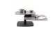 Couchtisch >SUSAKI< in schwarz, Glas-Keramik / Metall - 74x42x74cm (BxHxT)