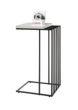 Beistelltisch >JUBA< in weiss, Holzwerkstoff/ Metall - 40x70x35cm (BxHxT)