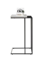 Beistelltisch >JUBA< in weiss, Holzwerkstoff/ Metall - 40x70x35cm (BxHxT)